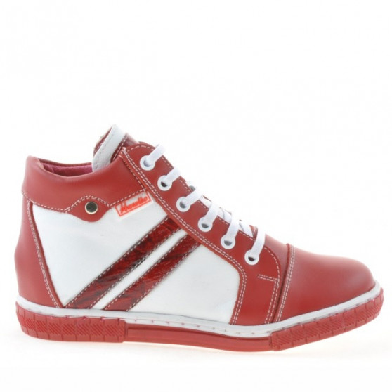 Kinderstiefel 3213 rot+weiß Kinderstiefel 3213 rot+weiß