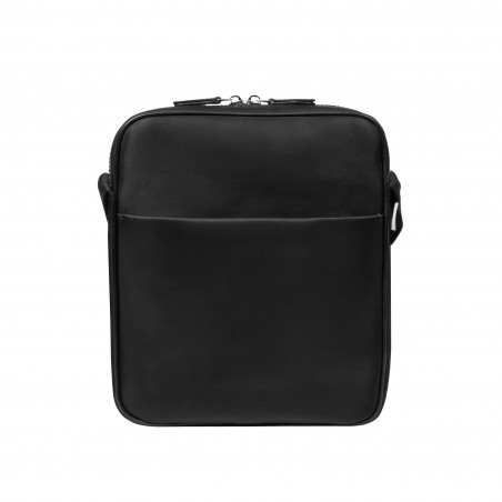 Schultermänner-Tasche 304g 01 schwarzes Gewebe + schwarzes Napa