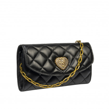 Damenschultertasche 048g Napa Schwarz