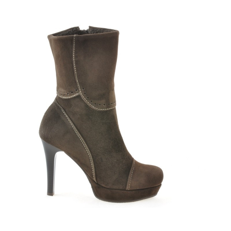 Damenstiefel 1132 braun Antilope