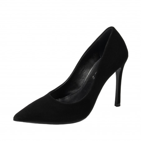 Elegante Damenschuhe 1302 Schwarz Velours