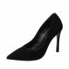 Elegante Damenschuhe 1302 Schwarz Velours