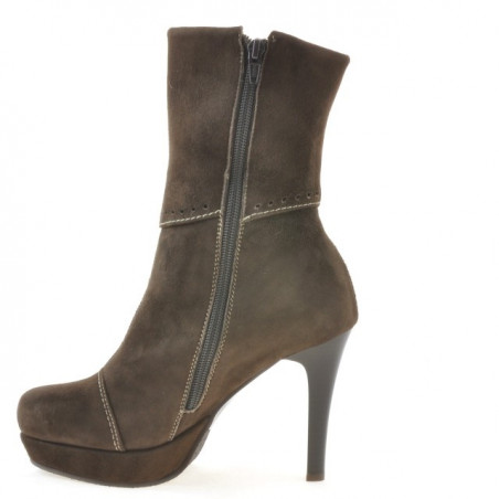 Damenstiefel 1132 braun Antilope