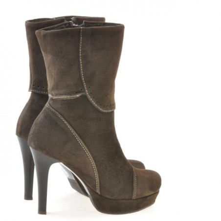 Damenstiefel 1132 braun Antilope
