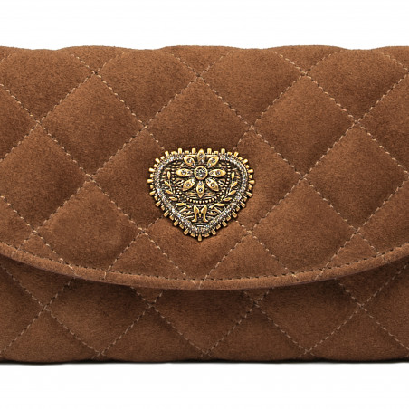 Damentasche für die Schulter 048g Wildleder Braun