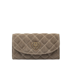 Damen-Umhängetasche 048g Wildleder Sandstein