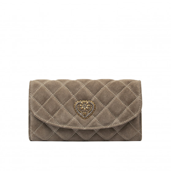 Damen-Umhängetasche 048g Wildleder Sandstein