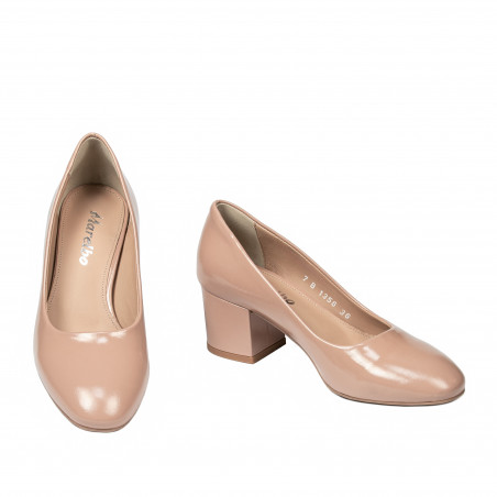 Elegante Damenschuhe 1356 Lack Beige