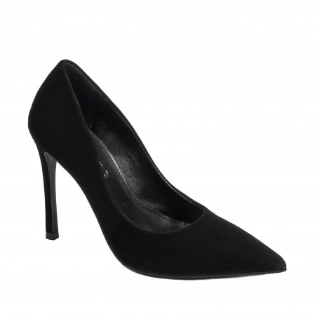Elegante Damenschuhe 1302 Schwarz Velours