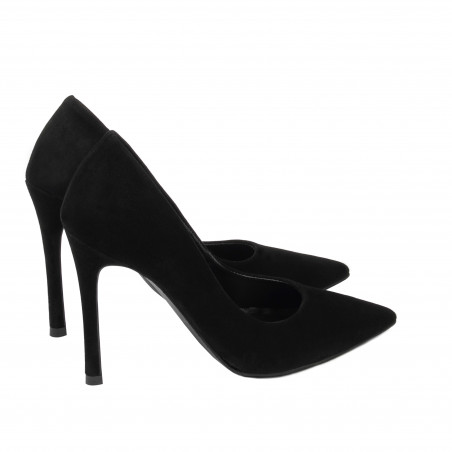 Elegante Damenschuhe 1302 Schwarz Velours