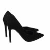 Elegante Damenschuhe 1302 Schwarz Velours