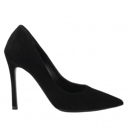 Elegante Damenschuhe 1302 Schwarz Velours
