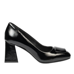 Damen elegante Schuhe 1324 Lack schwarz