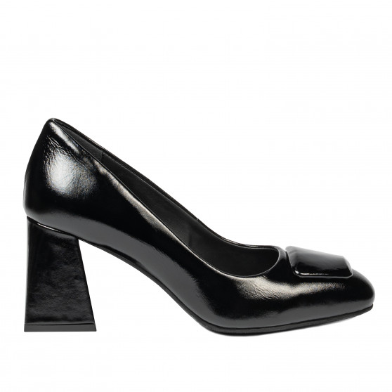Damen elegante Schuhe 1324 Lack schwarz