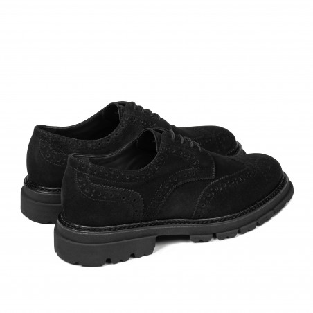 Herren-Casual-Schuhe 989 schwarz Velours 01