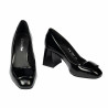 Damen elegante Schuhe 1324 Lack schwarz