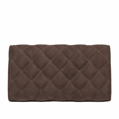 Damentasche Schultertasche 048g Wildleder Schokolade