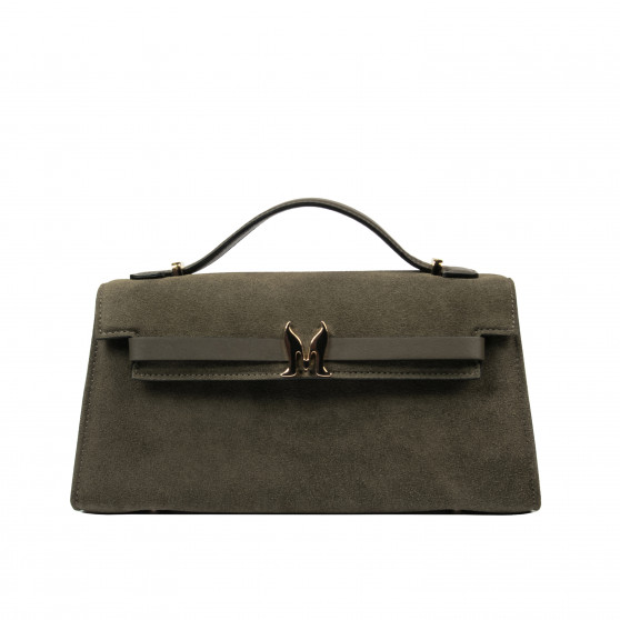 Damentasche Schultertasche 041g Wildleder Olive Damentasche Schultertasche 041g Wildleder Olive