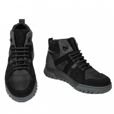 Herrenstiefel 4153 schwarz+grau bufo