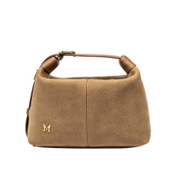 Damentasche Handtasche 037-1g Wildleder Nude