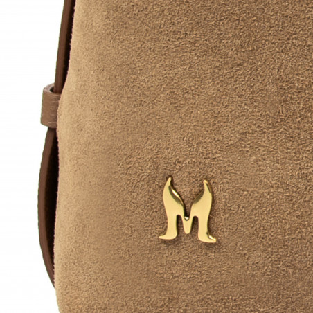 Damentasche Handtasche 037-1g Wildleder Nude