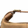 Damentasche Handtasche 037-1g Wildleder Nude