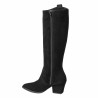 Damenstiefel mit Absatz 1412 schwarzer Velours