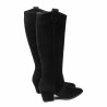 Damenstiefel mit Absatz 1412 schwarzer Velours