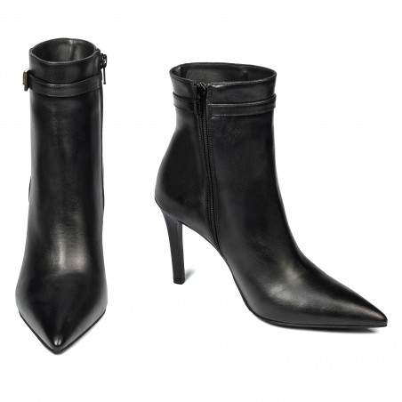 Damenstiefeletten mit Absatz 1409-1 schwarz