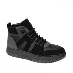 Jugendstiefel 4012 Bufo Schwarz+Grau