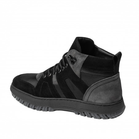 Jugendstiefel 4012 Bufo Schwarz+Grau