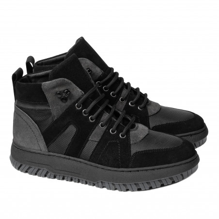Jugendstiefel 4012 Bufo Schwarz+Grau