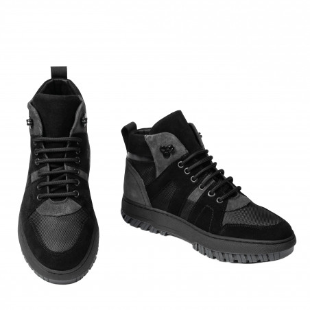 Jugendstiefel 4012 Bufo Schwarz+Grau
