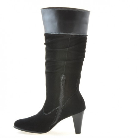 Damenstiefel 1121-1 Schwarz+Schwarz Antilope