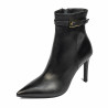 Damenstiefeletten mit Absatz 1409-1 schwarz