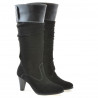 Damenstiefel 1121-1 Schwarz+Schwarz Antilope