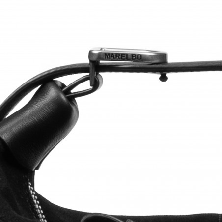 Damenhandtasche 037-1g 01 schwarzes Wildleder