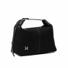 Damenhandtasche 037-1g 01 schwarzes Wildleder