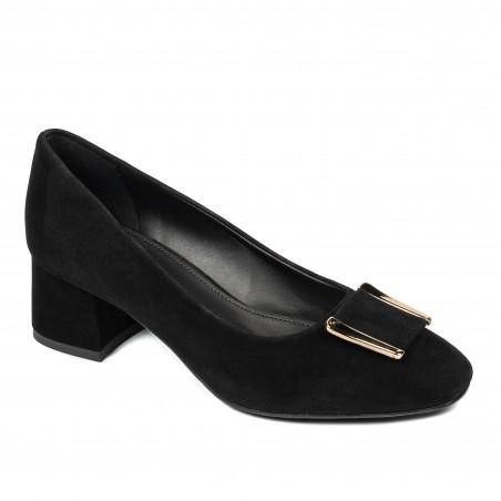 Elegante Damenschuhe 1321 schwarz Velours