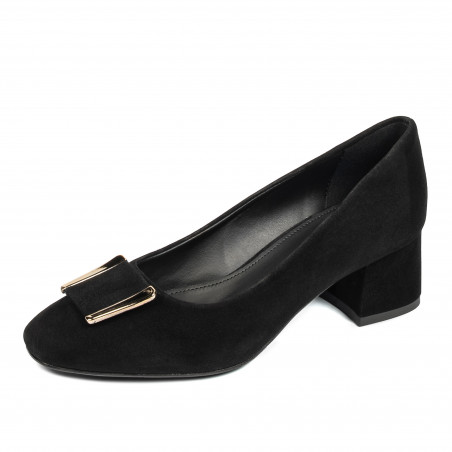 Elegante Damenschuhe 1321 schwarz Velours