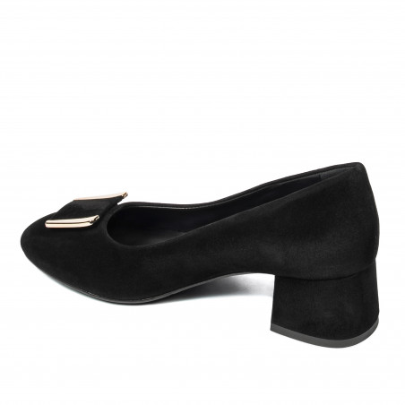 Elegante Damenschuhe 1321 schwarz Velours