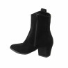 Damenstiefeletten mit Absatz 1411 schwarz Velours