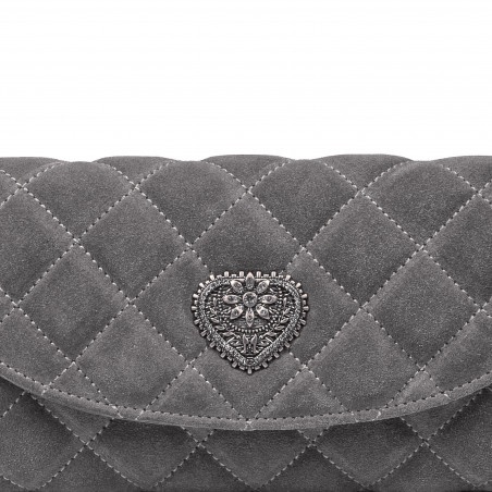 Damentasche 048g 01 graues Wildleder