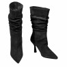 Damenstiefeletten mit Absatz 1410 schwarz Velours
