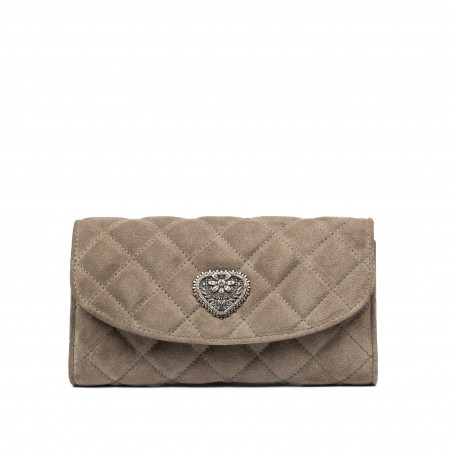 Damentasche Schultertasche 048g 01 Wildleder Sandstein