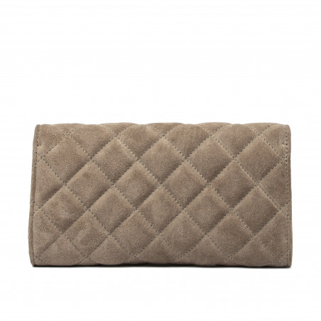 Damentasche Schultertasche 048g 01 Wildleder Sandstein