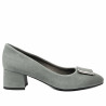 Damen Elegantschuhe 1321 grau Veloursleder