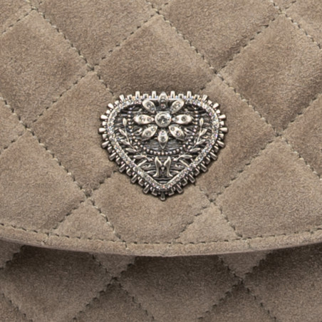 Damentasche Schultertasche 048g 01 Wildleder Sandstein