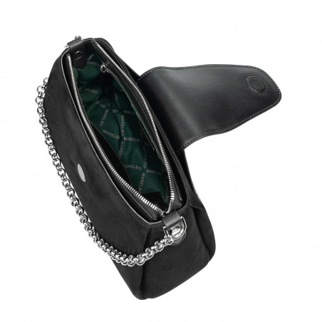 Damentasche zum Umhängen 051g 01 schwarz Camoscio