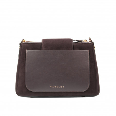 Umhängetasche Damen 051g Kaffeewildleder